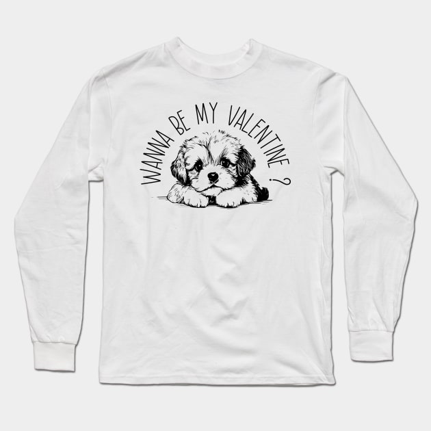 Wanna be my Valentine ? Long Sleeve T-Shirt by IGNORANTEES